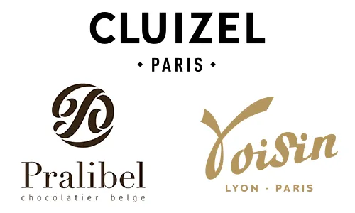 logo chocolats Cluizel - Pralibel - Voisin